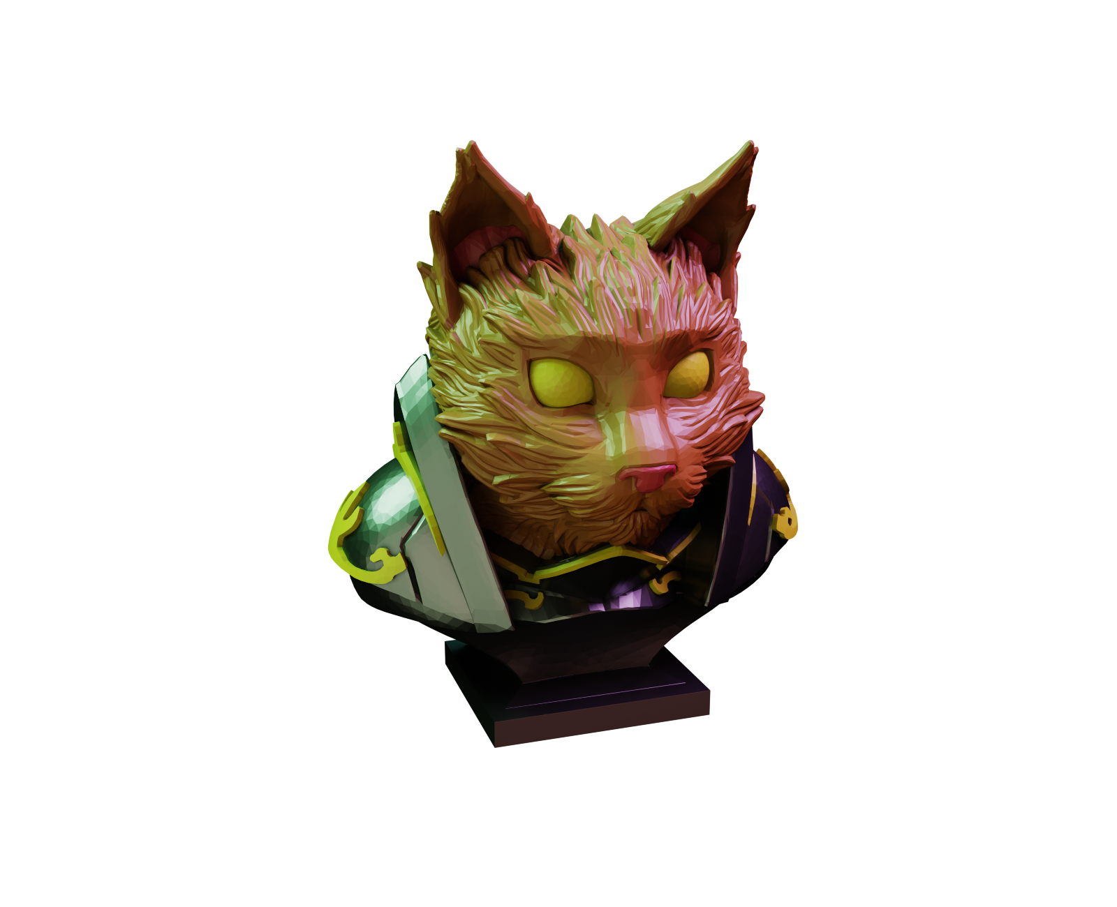 multicolor 3mf warrior cat, test for feedback